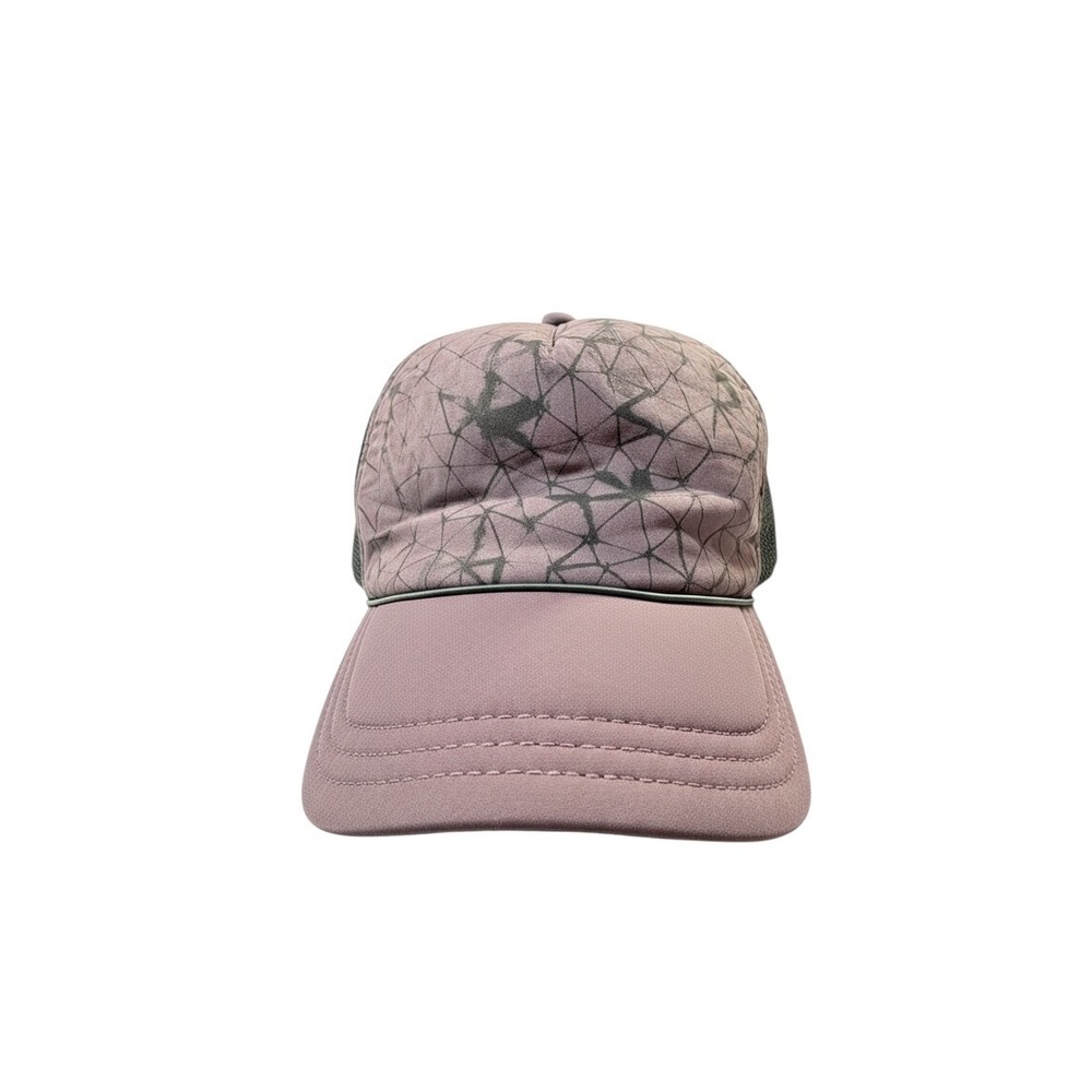 Lululemon Trucker Hat Women OS Purple Excellent Geometric Mesh Back Snapback